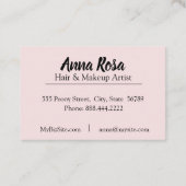 *~*のきらきら光るなピンクのラベンダーの美しいの芸術家のダイヤモンド 名刺 (裏面)