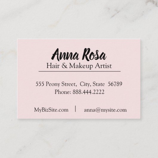 *~*のきらきら光るなピンクのラベンダーの美しいの芸術家のダイヤモンド 名刺 (裏面)