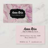 *~*のきらきら光るなピンクのラベンダーの美しいの芸術家のダイヤモンド 名刺 (正面/裏面)