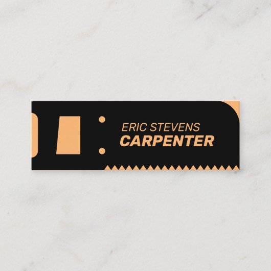 のこぎりの形が黒に覆われています スキニー名刺 (正面)