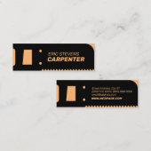 のこぎりの形が黒に覆われています スキニー名刺 (正面/裏面)