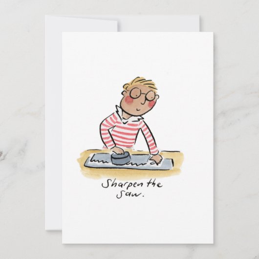 のこぎりを研ぐ 招待状 (正面)