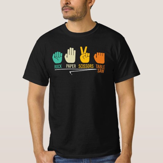 のこぎり卓上丸のこ大工の引用 Tシャツ (正面)