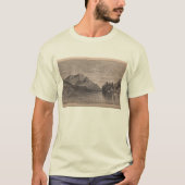 のこぎり歯山 - アッパーオーザーブルー湖 Tシャツ (正面)