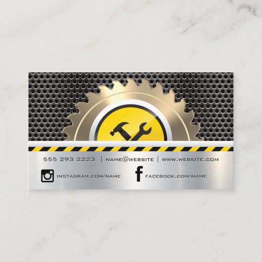 のこぎり | 金属グリル | シティスカイライン 名刺 (裏面)