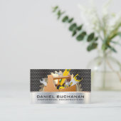 のこぎり | 金属グリル | 大工の工具箱 名刺 (スタンド正面)