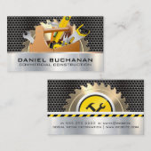 のこぎり | 金属グリル | 大工の工具箱 名刺 (正面/裏面)