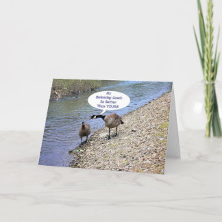 のこっけいな水泳のコーチありがとう サンキューカード