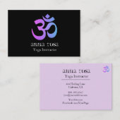 *~*のそうエレガントでモダンなヨガのインストラクターOmの記号 名刺 (正面/裏面)