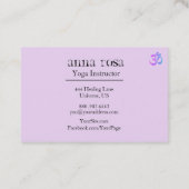 *~*のそうエレガントでモダンなヨガのインストラクターOmの記号 名刺 (裏面)