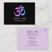 *~*のそうモダンでエレガントなヨガのインストラクターOmの記号 名刺 (正面/裏面)