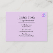 *~*のそうモダンでエレガントなヨガのインストラクターOmの記号 名刺 (裏面)