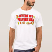 のぞいている私のPeepersが葉にあるところ Tシャツ (正面)