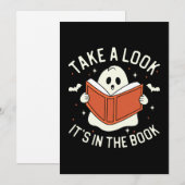 のぞいてみて 本の中にゴースト・リーダー 招待状 (正面/裏面)