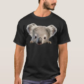 のぞきこむコアラ Tシャツ (正面)