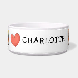 のぞきこむゴールデンコーギーカスタマイズテーマ ボウル