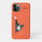 のぞきこむ好奇心旺盛な猫 Case-Mate iPhoneケース (裏)