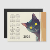 のぞきねこ2026カレンダー マグネットカード (正面/裏面)
