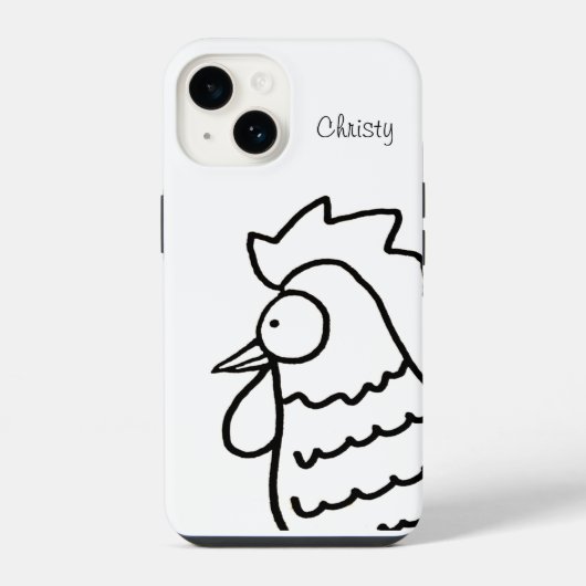 のぞきめんどり iPhoneケース (裏面)