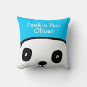 のぞきんぼパンダ オーダーネーム ブルー クッション (正面)