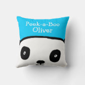 のぞきんパンダ オーダーネーム ブルー クッション (裏面)