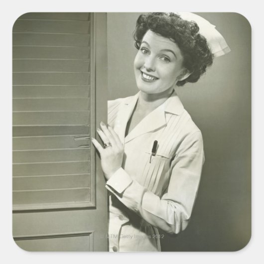 のぞきナース スクエアシール (正面)