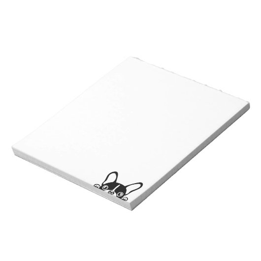 のぞきフランスのブルドッグ ノートパッド (回転)