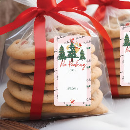 のぞき猫クリスマスツリーピンク ラベル