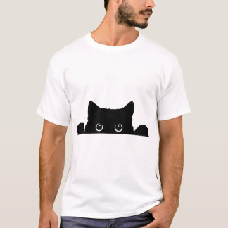 のぞき猫シール Tシャツ
