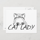 のぞき猫レディ ポストカード (正面/裏面)