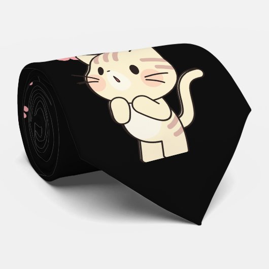 のぞき猫 ネクタイ (ロール)