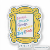 のぞき穴のFRIENDS™キャラクター名 シール (正面)