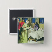 「のぞき見からのフローレンス・ナイチンゲール(1820-1910年)への 缶バッジ (正面&裏面)