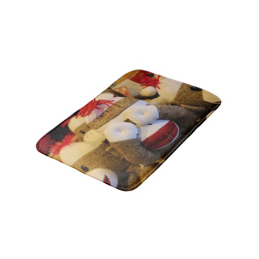 のぞき見する靴下ザル バスマット (アングル)