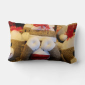 のぞき見する靴下ザル ランバークッション (裏面)