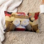 のぞき見する靴下ザル ランバークッション (ブランケット)