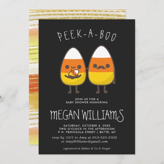 のぞき見する |キャンディーコーン赤ちゃんシャワー (正面/裏面)