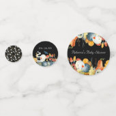 のぞき見する |リトル幽霊ハロウィーン赤ちゃんシャワー コンフェッティ (裏面)