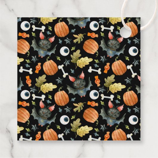 のぞき見する |リトル幽霊ハロウィーン赤ちゃんシャワー フェイバータグ (裏面)