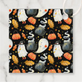 のぞき見する |リトル幽霊ハロウィーン赤ちゃんシャワー フェイバータグ (裏面)