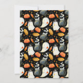 のぞき見する |リトル幽霊ハロウィーン赤ちゃんシャワー 招待状 (裏面)