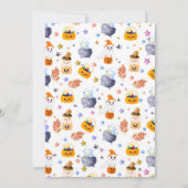 のぞき見する |リトル幽霊ハロウィーン赤ちゃんシャワー 招待状 (裏面)