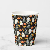 のぞき見する |リトル幽霊ハロウィーン赤ちゃんシャワー 紙コップ (裏面)