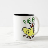 のぞき見のコーヒー・マグ ツートーンマグカップ (正面右)