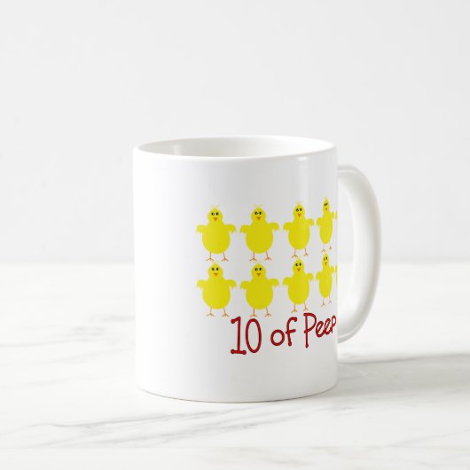 のぞき見の呼吸のセラピーのギフト"おもしろいな10" コーヒーマグカップ (正面右)