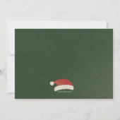 のぞき見るサンタの招待状 招待状 (裏面)