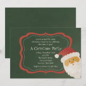 のぞき見るサンタの招待状 招待状 (正面/裏面)