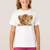 のぞき見るヒョウ Tシャツ (正面)