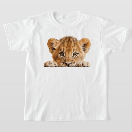のぞき見るヒョウ Tシャツ (レイダウン)