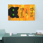 のぞき見キュートな黒猫 横断幕 (トレードショー)